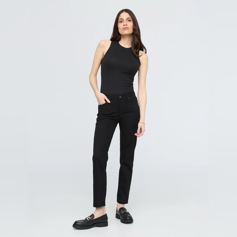 DU/ER Performance Denim Girlfriend Jeans in Black size 24